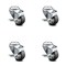 Service Caster 3 Inch Thermoplastic Rubber Wheel Swivel Bolt Hole Caster Set with Brake SCC SCC-BH20S314-TPRB-TLB-4 - alternate 1